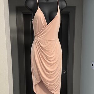 JLUXLABEL Blush Backless Wrap Dress